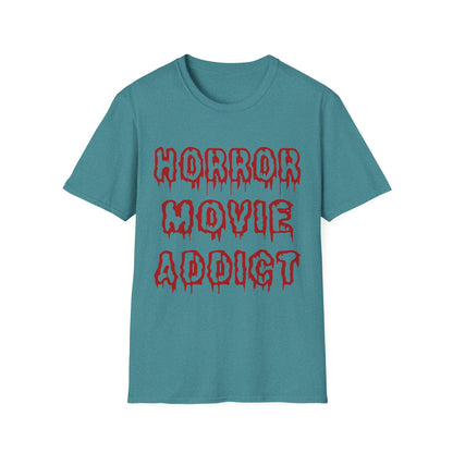 Unisex Horror Movie Addict T-Shirt – Perfect for Halloween, Movie Nights, Gifts for Cinephiles, Casual Wear, Comfortable Style