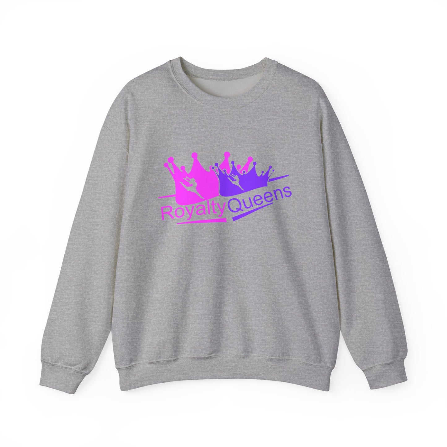 Royalty Queens Crewneck Sweatshirt — Pink & Purple Crown Graphic