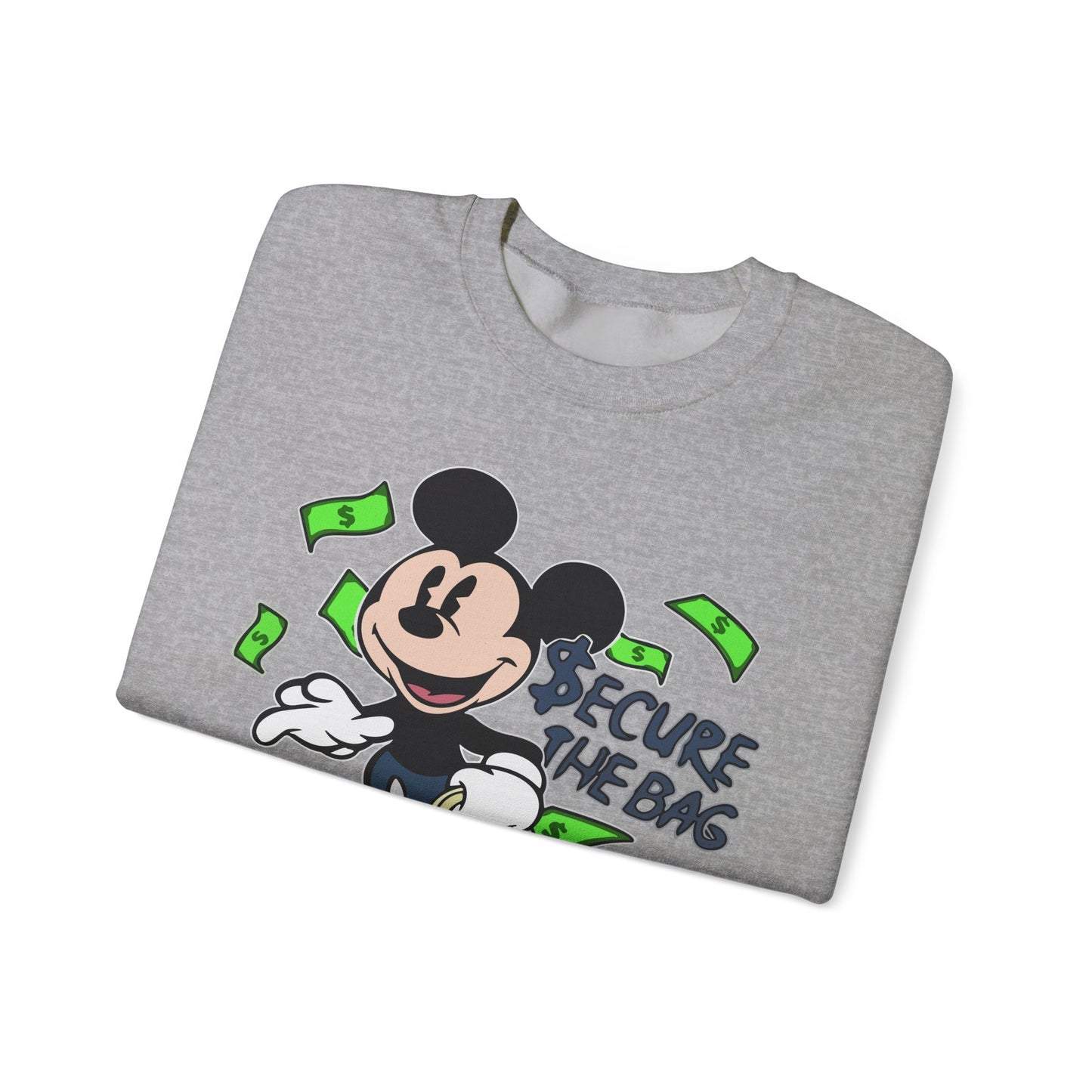 Mickey Mouse Secure the Bag Sweatshirt, Fun Crewneck, Trendy Unisex Apparel, Gift for Disney Lovers, Cozy Streetwear