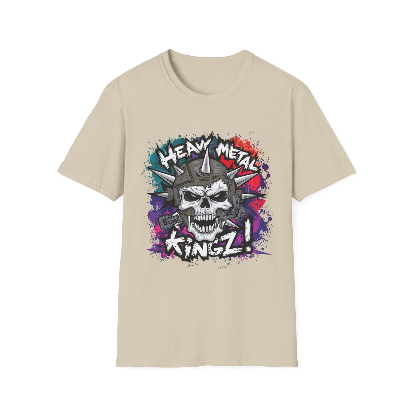 Heavy Metal Kingz Unisex Softstyle T-Shirt, Rock Music Tee, Gift for Metalheads, Concert Apparel, Edgy Graphic Shirt