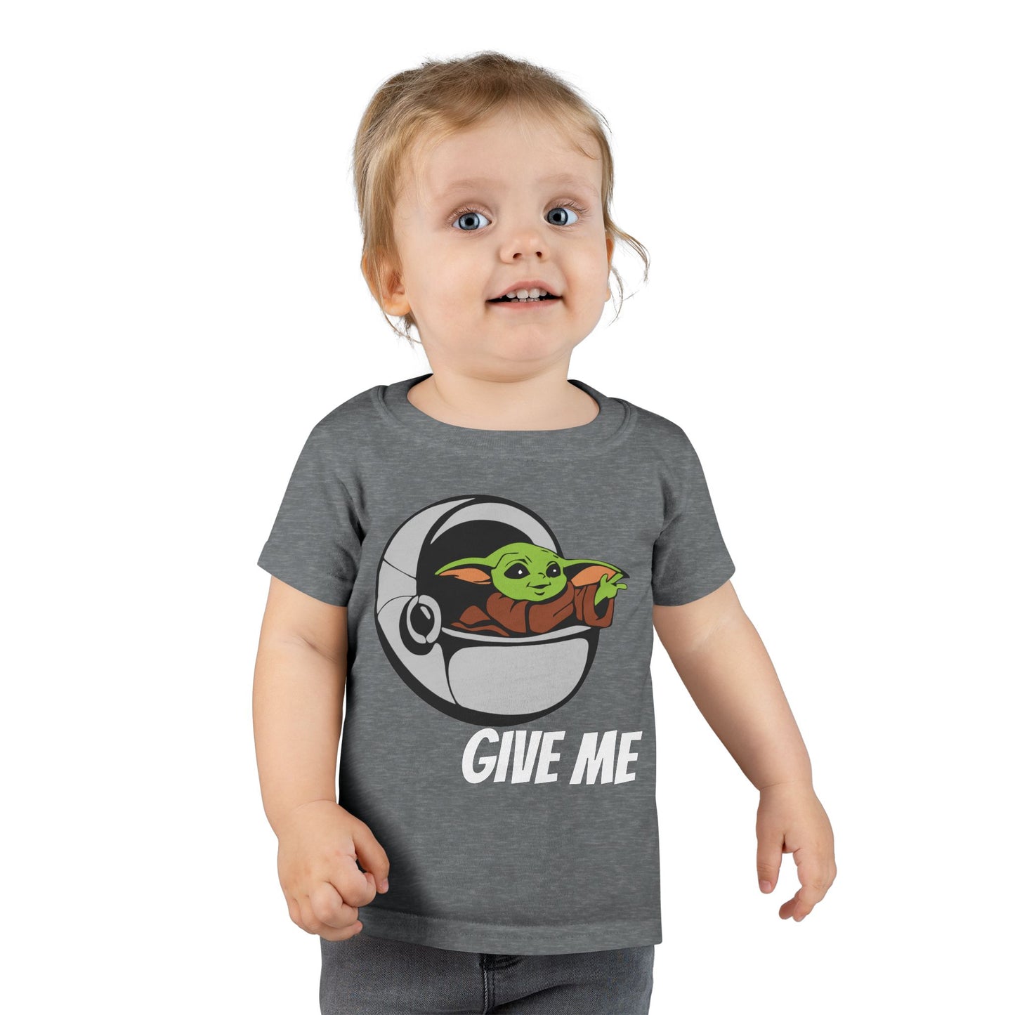 Cute Baby Yoda Toddler T-Shirt - 'Give Me' Design