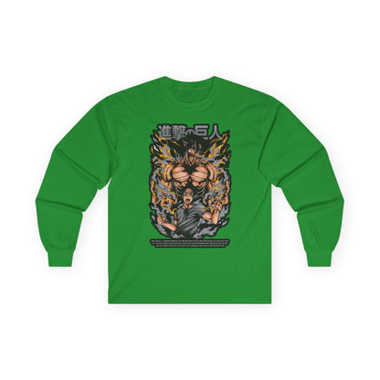 Attack on Titan Anime Long Sleeve Tee — Eren Titan Graphic Shirt