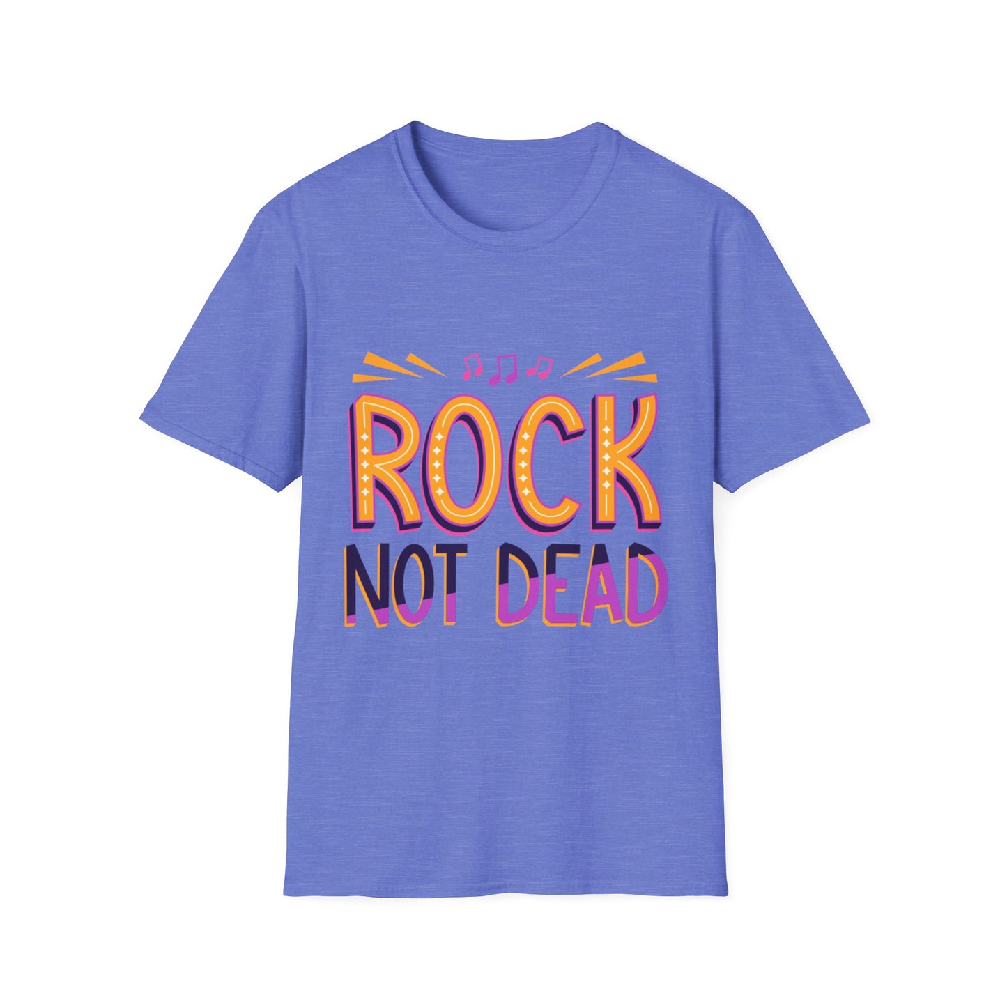 Rock Not Dead Unisex Softstyle T-Shirt | Music Lover Gift, Concert Apparel, Graphic Tee, Casual Wear, Festival Outfit