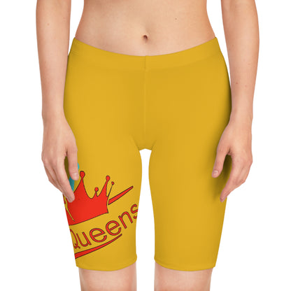 Royalty Women's Bike Shorts - Queen of the Ride, Fitness Apparel, Summer Activewear, Gift for Bikers, Workout Shorts