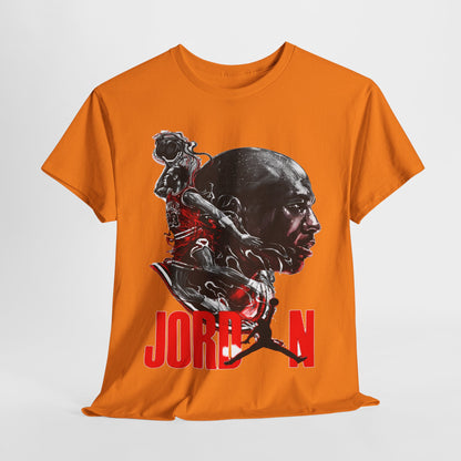 Jordan Inspired Unisex Heavy Cotton Tee - Retro Style Graphic Shirt