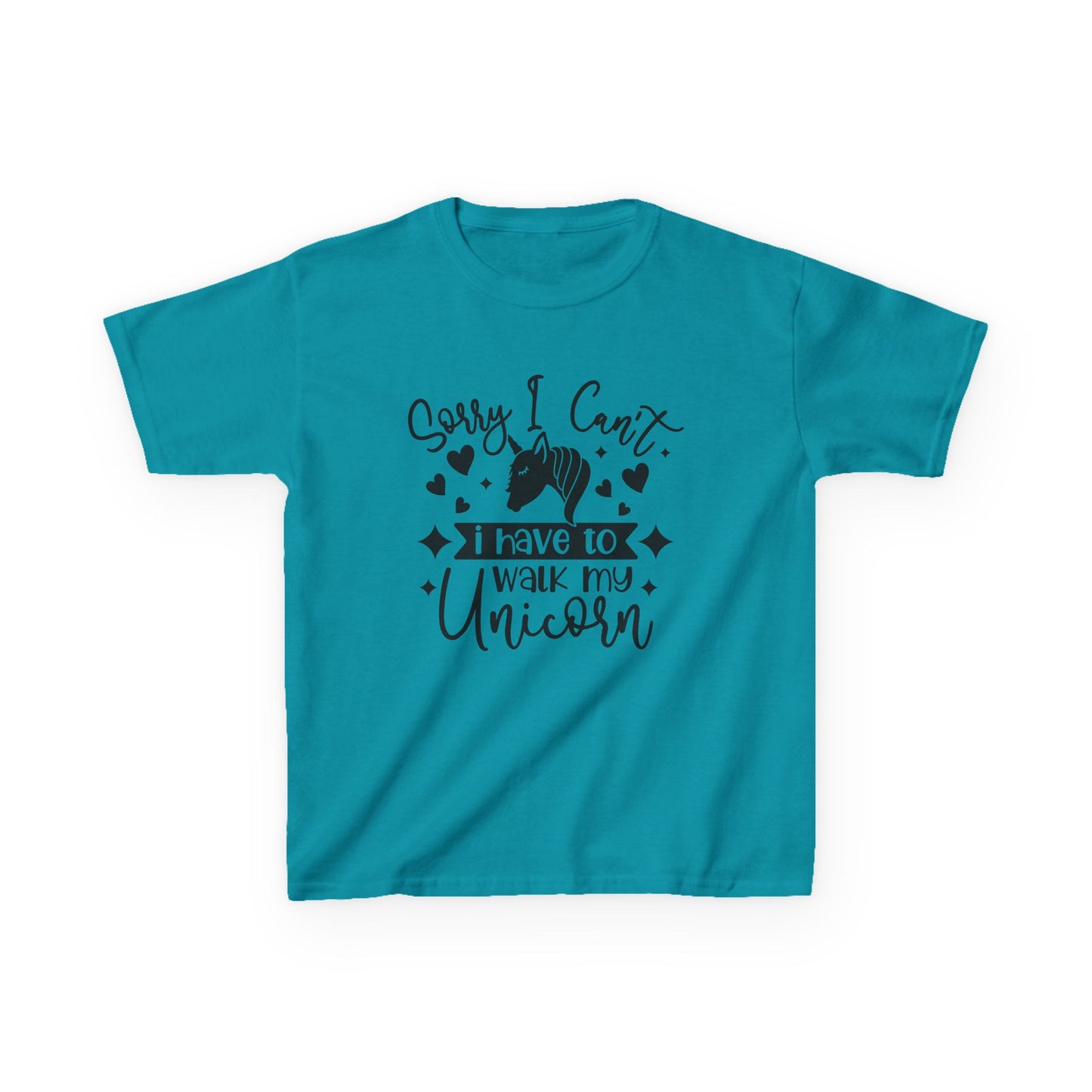 Funny Kids Unicorn Tee - "Sorry I Can't, I Have to Walk My Unicorn"