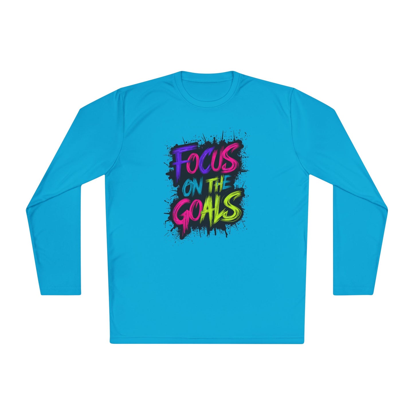 Unisex Long Sleeve Tee - "Focus on the Goals" Motivational Shirt, Fitness Apparel, Activewear, Gift for Athletes, Casual Wear