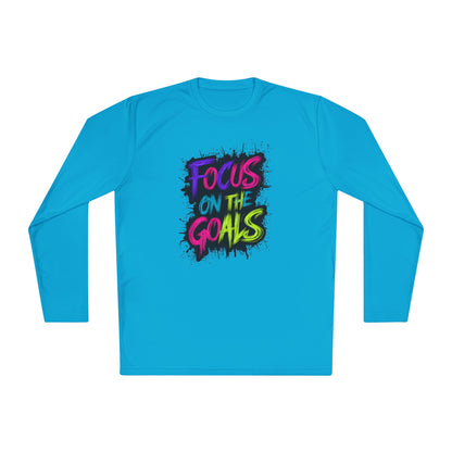 Unisex Long Sleeve Tee - "Focus on the Goals" Motivational Shirt, Fitness Apparel, Activewear, Gift for Athletes, Casual Wear