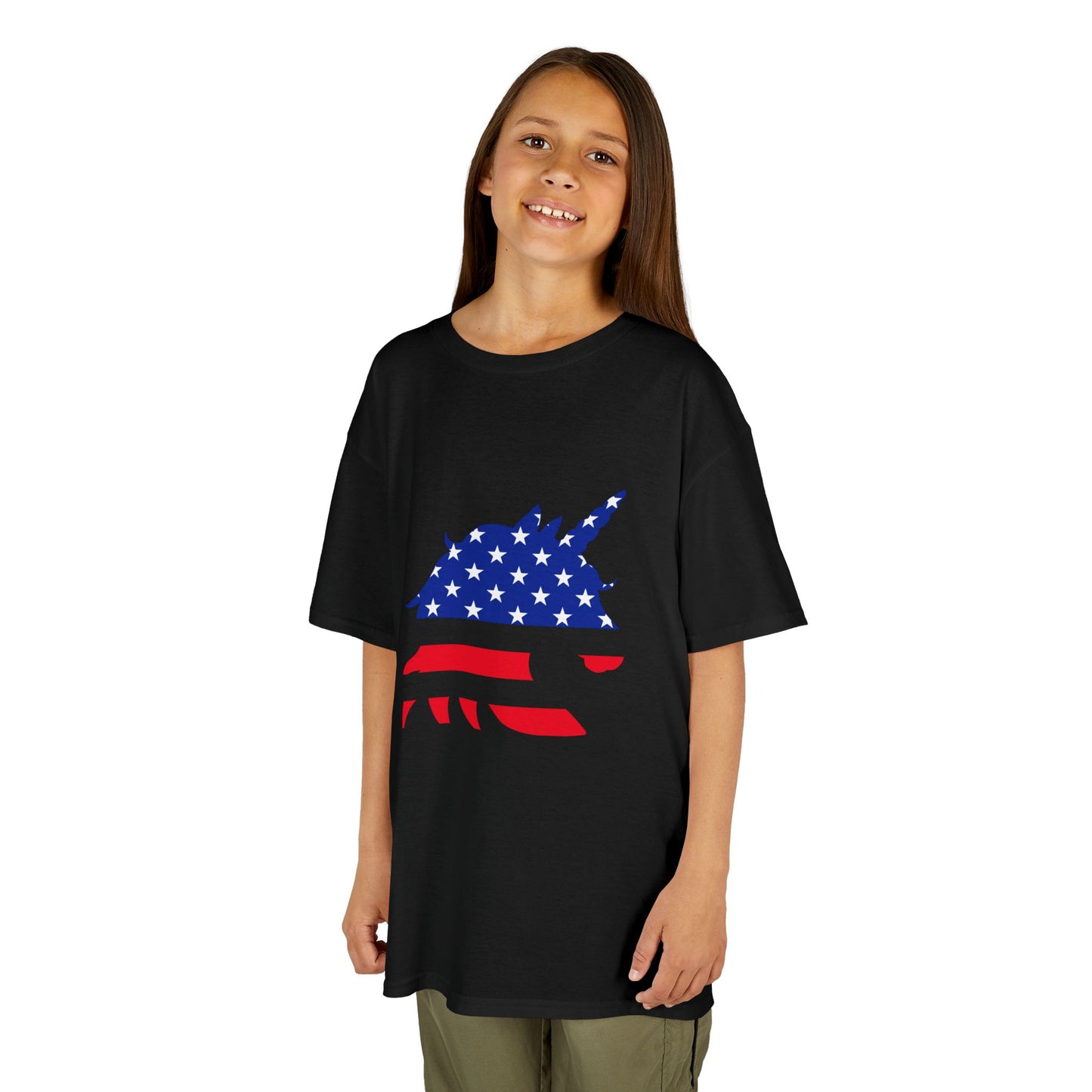 Patriotic Unicorn Kids Heavy Cotton Tee