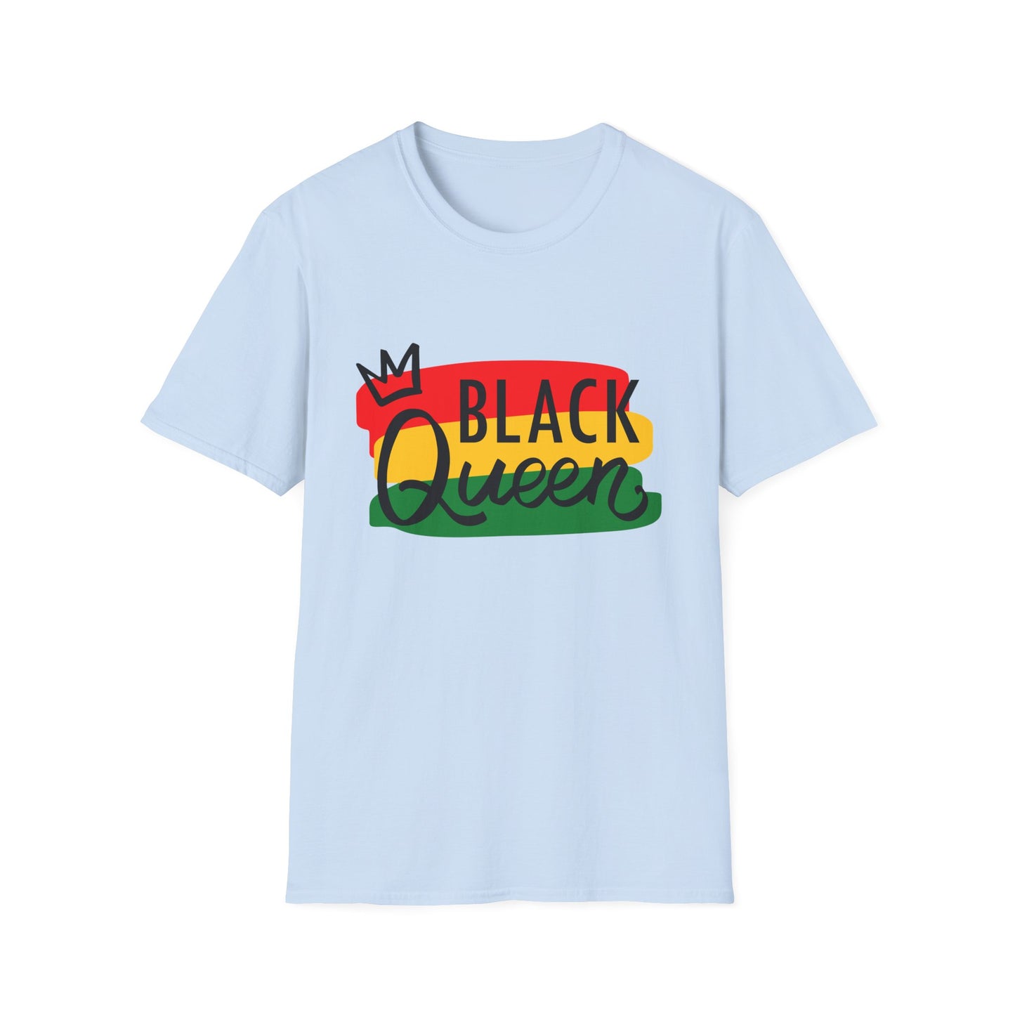 Black Queen Unisex Softstyle T-Shirt | Empowerment, Cultural Pride, Casual Wear, Gift for Her, Black History Month