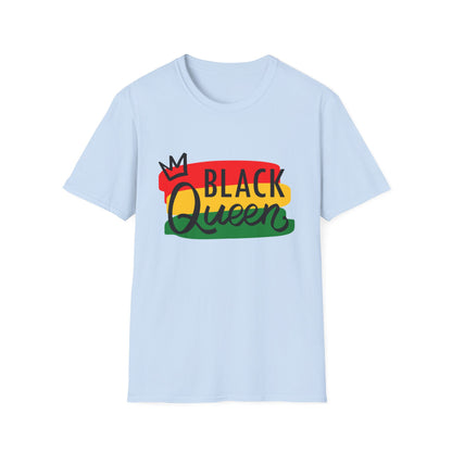 Black Queen Unisex Softstyle T-Shirt | Empowerment, Cultural Pride, Casual Wear, Gift for Her, Black History Month