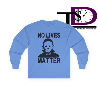 Halloween Horror Long Sleeve Tee, Unisex Cotton Shirt, Graphic Tee, Statement Top, Gifts for Horror Fans, Casual Wear