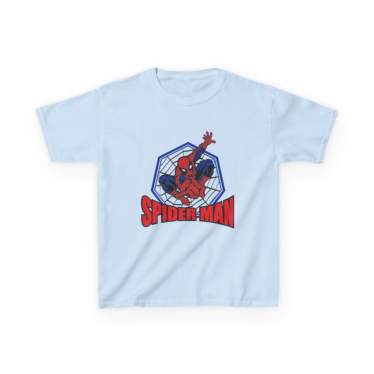 Kids Spider-Man Heavy Cotton Tee, Superhero Shirt, Marvel Tee for Boys, Birthday Gift, Comic-themed Apparel, Playwear