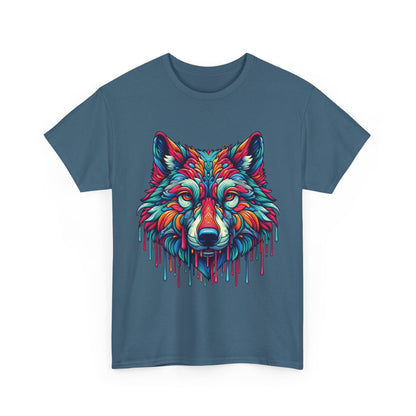 Colorful Wolf Face T-Shirt