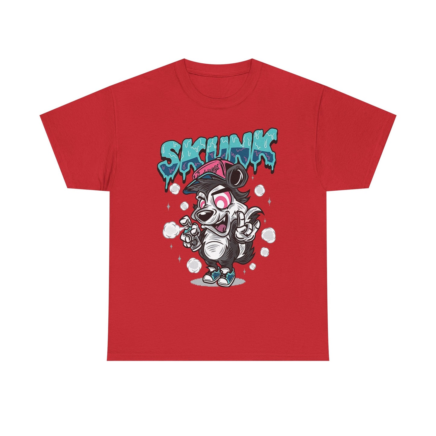 Cool Cartoon Graphic Tee - 'Skunk' Design, Unisex Heavy Cotton T-Shirt