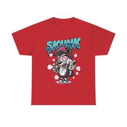 Cool Cartoon Graphic Tee - 'Skunk' Design, Unisex Heavy Cotton T-Shirt