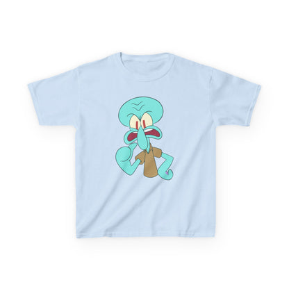 Squidward Kids T-Shirt, Fun Cartoon Tee, Gift for Kids, Summer Wear, Back to School, Birthday Gift, Playful Tee