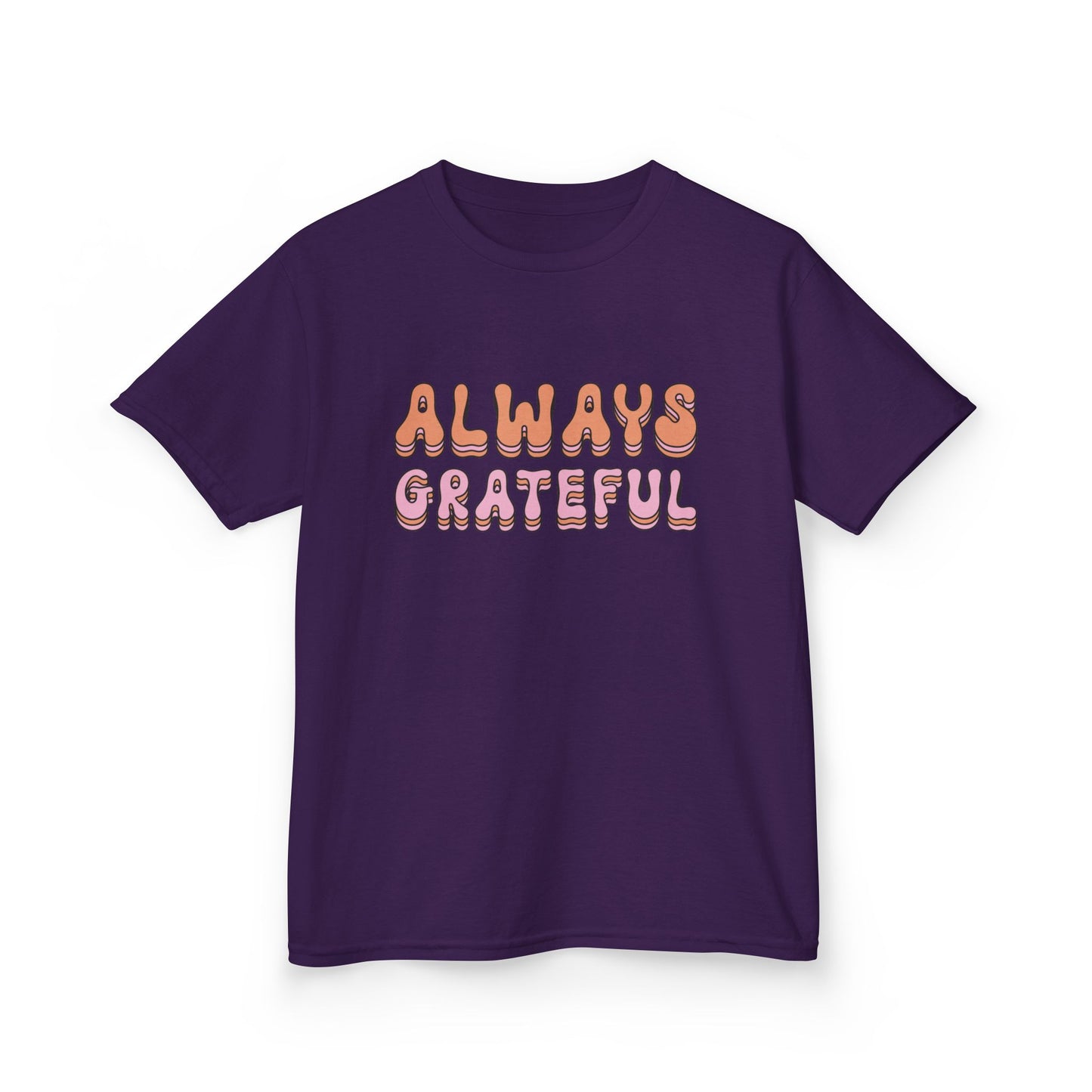 Kids Grateful Tee, Cute Kids Shirt, Positive Vibes T-Shirt, Gratitude Apparel, Gifts for Kids, Everyday Wear, Birthday Gift