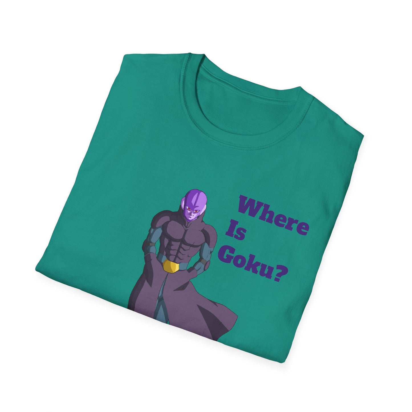 Where Is Goku? Unisex Softstyle T-Shirt for Anime Fans