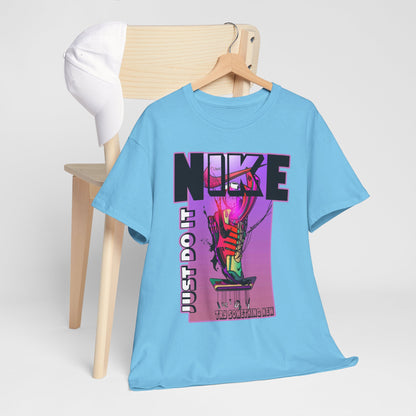 Vintage-Style Nike Unisex Heavy Cotton Tee - Just Do It Graphic Shirt