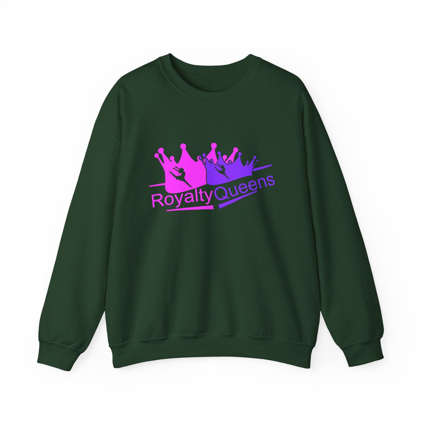 Royalty Queens Crewneck Sweatshirt — Pink & Purple Crown Graphic
