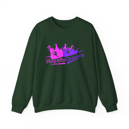 Royalty Queens Crewneck Sweatshirt — Pink & Purple Crown Graphic