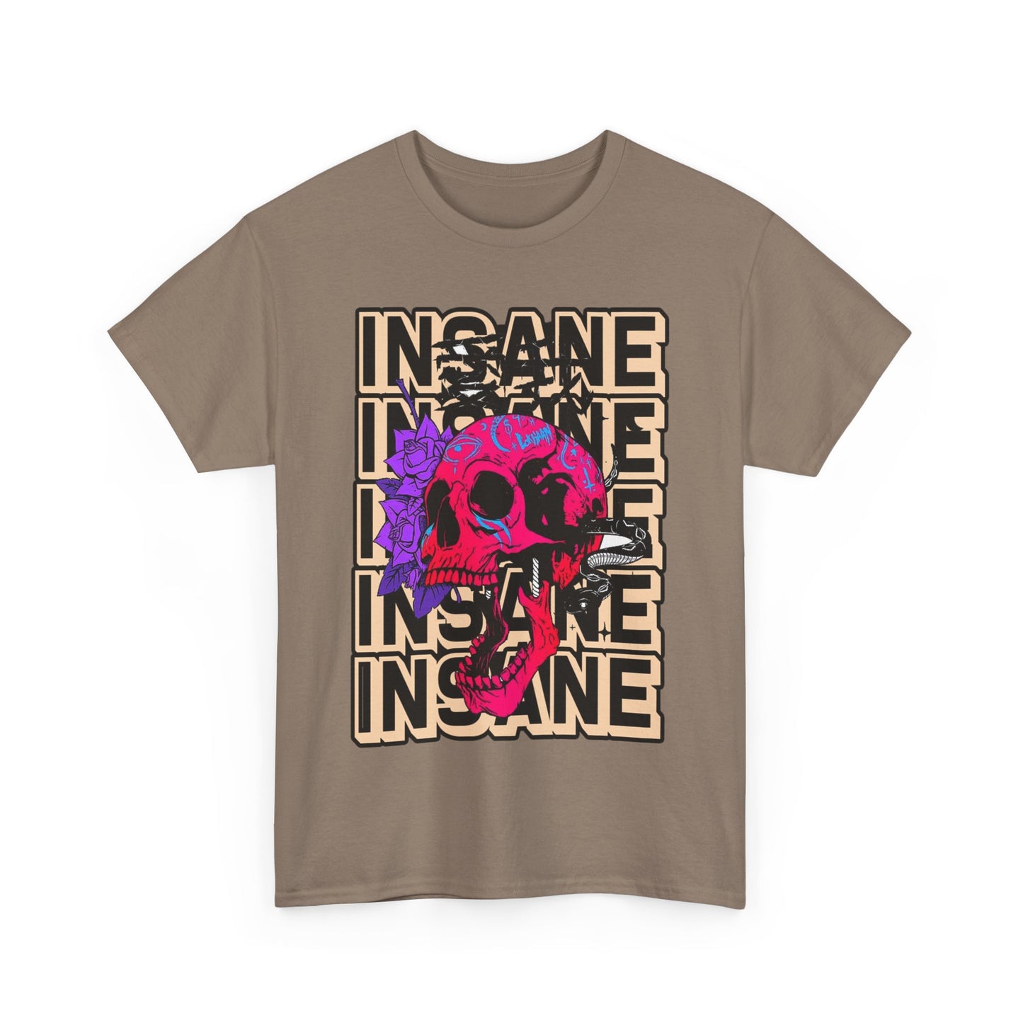 Edgy Skull Art Unisex Heavy Cotton Tee - Perfect for Alternative Fashion Lovers