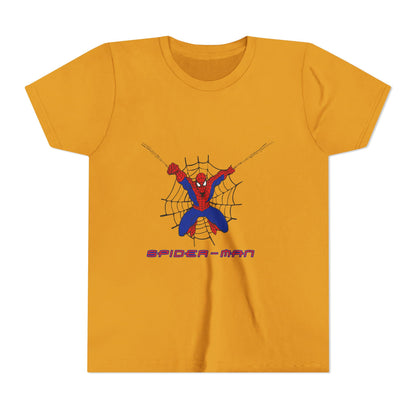 Spider-Man Youth Short Sleeve Tee - Fun Graphic Tee for Kids, Superhero Shirt, Birthday Gift, Comic Theme Apparel, Playtime Wear