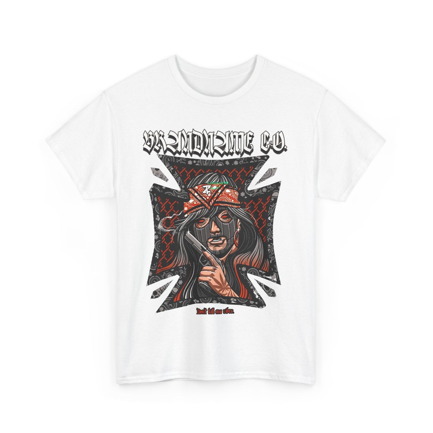 Bold Graphic Unisex Heavy Cotton Tee - Unique Streetwear Style