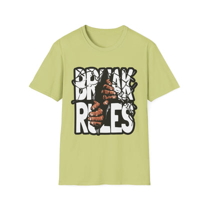 Break Rules Unisex Softstyle T-Shirt - Casual Streetwear Tee for Rebels