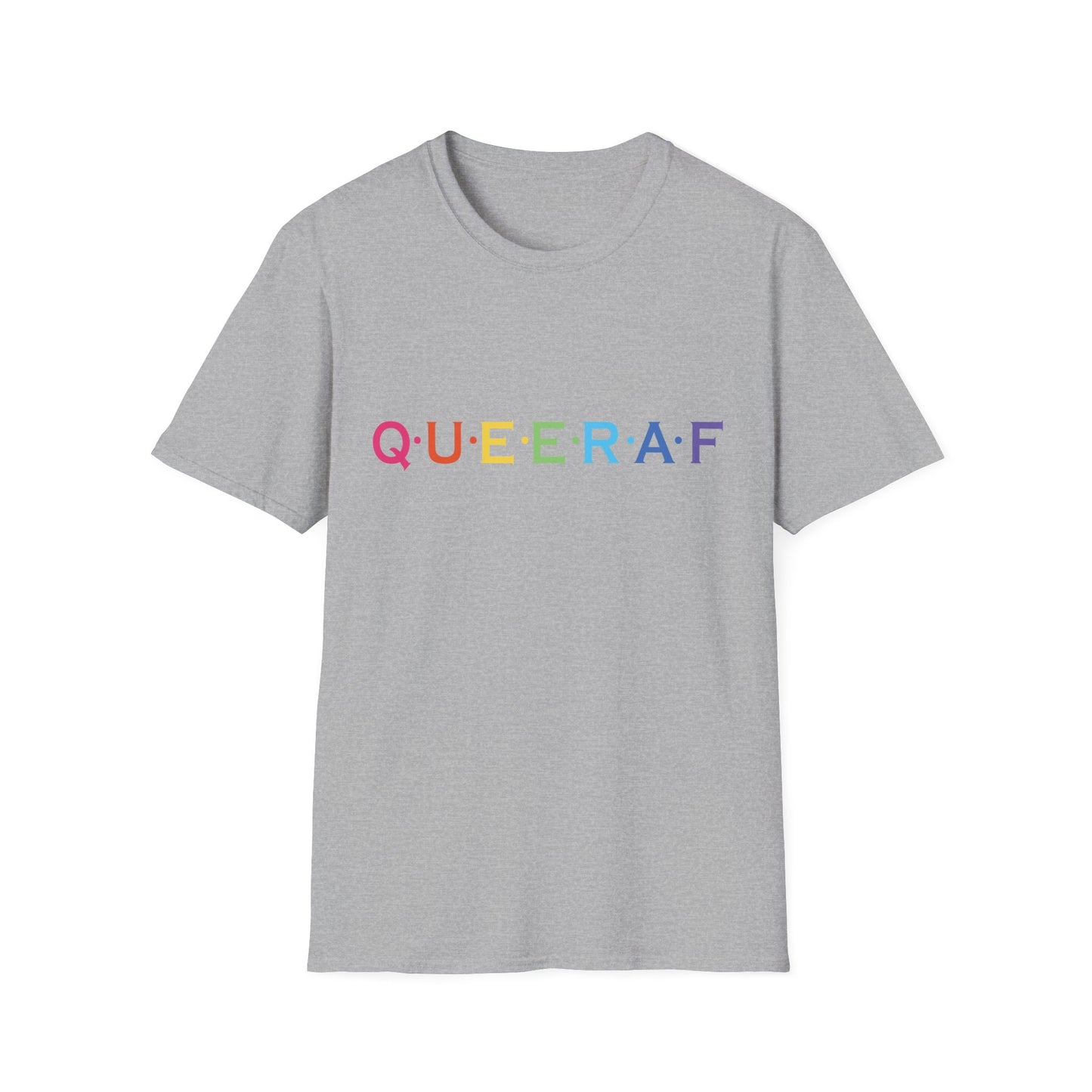 Pride-Inspired Unisex T-Shirt - QUEERAF Graphic Tee for LGBTQ+ Celebrations, Everyday Wear, Gift for Supporters, Inclusive Fashion
