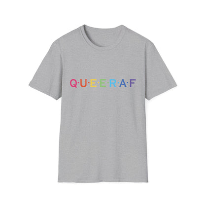 Pride-Inspired Unisex T-Shirt - QUEERAF Graphic Tee for LGBTQ+ Celebrations, Everyday Wear, Gift for Supporters, Inclusive Fashion