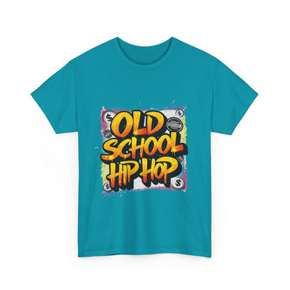 Old School Hip Hop Unisex Heavy Cotton Tee, Retro Streetwear Shirt, Gift for Music Lovers, Vintage Hip Hop Apparel, Cool Graphic Tee