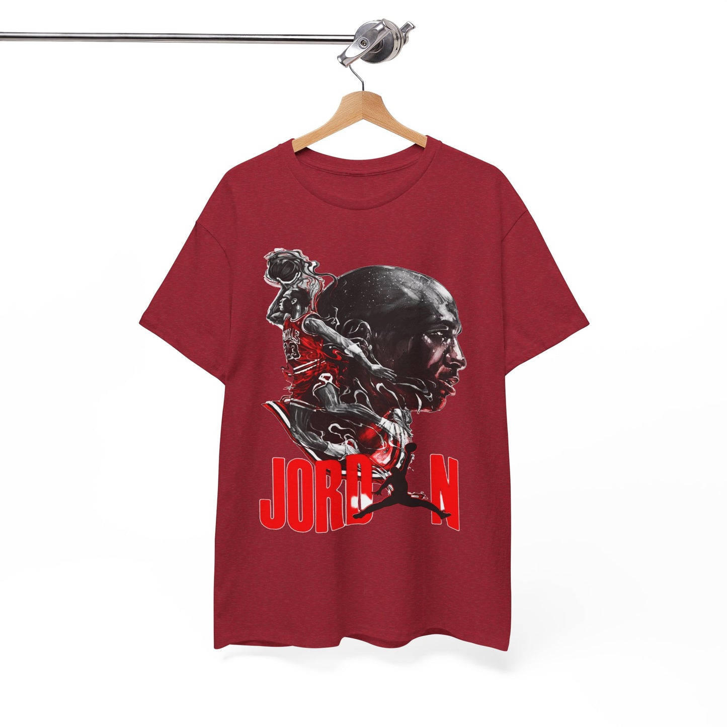Jordan Inspired Unisex Heavy Cotton Tee - Retro Style Graphic Shirt