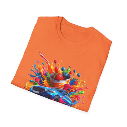 Colorful Drip Art Unisex Softstyle T-Shirt