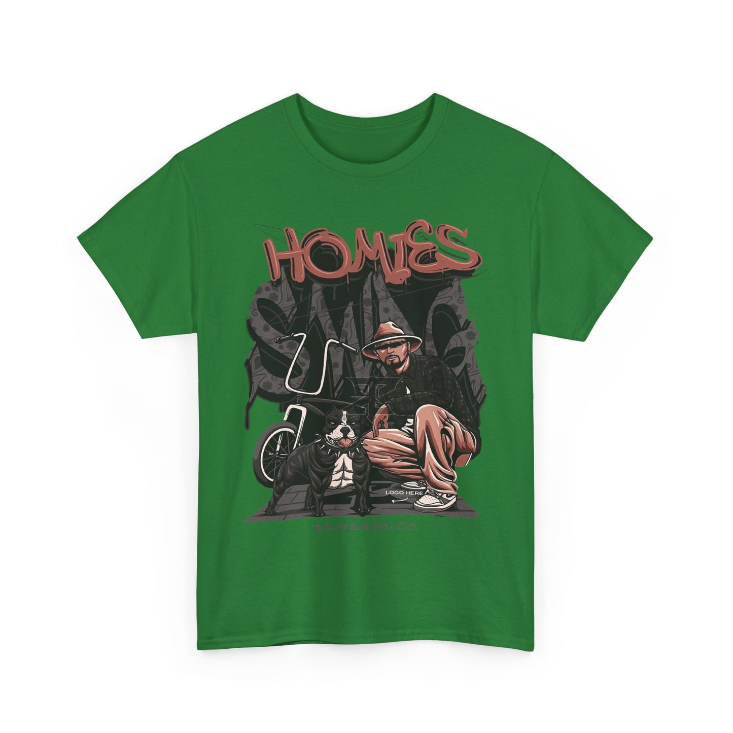 Graphic Unisex Heavy Cotton Tee - 'Homies' Casual Style