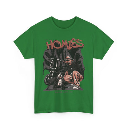 Graphic Unisex Heavy Cotton Tee - 'Homies' Casual Style