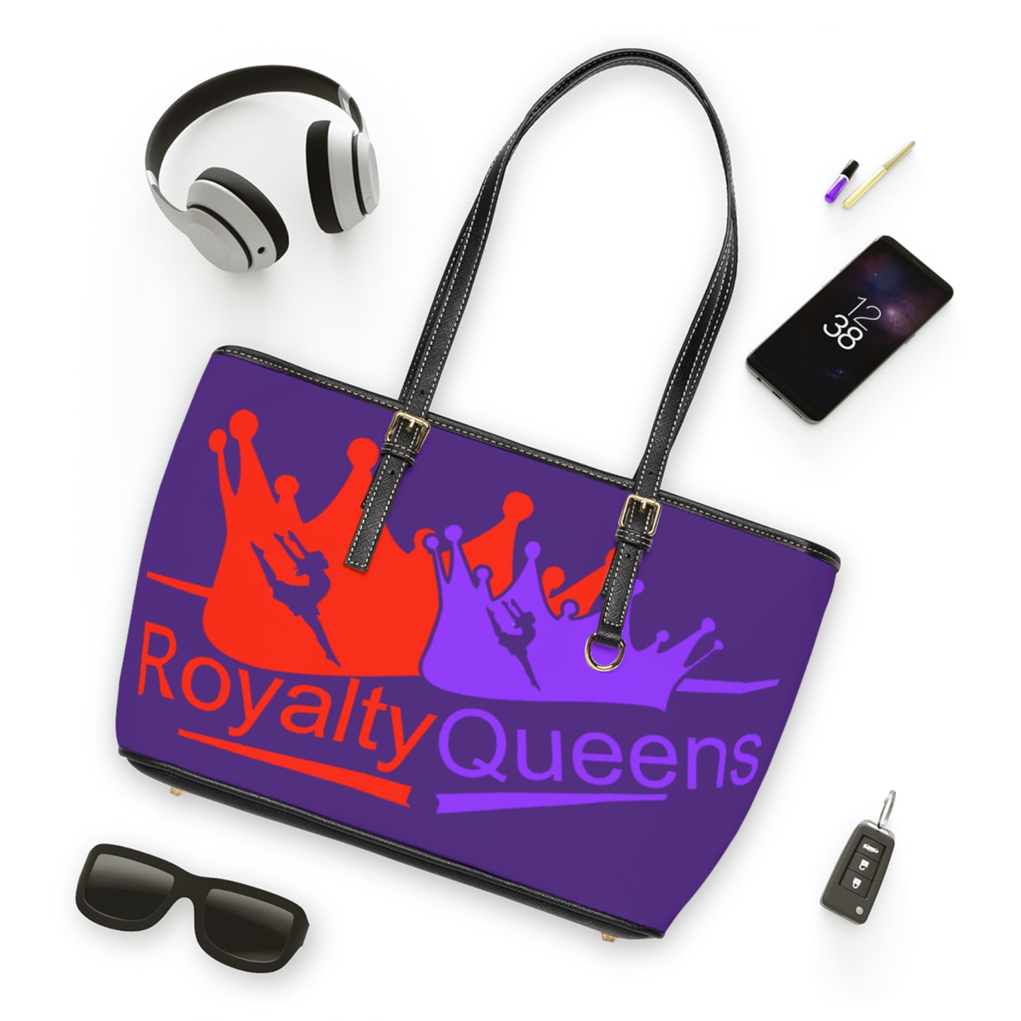Royalty Queens PU Leather Shoulder Bag - Stylish Tote, Fashion Accessory, Handbag for Queens, Perfect Gift for Her, Trendy Bag