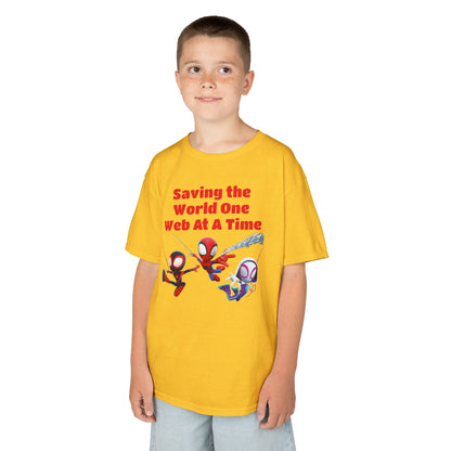 Kids Superhero Tee - Saving the World One Web At A Time