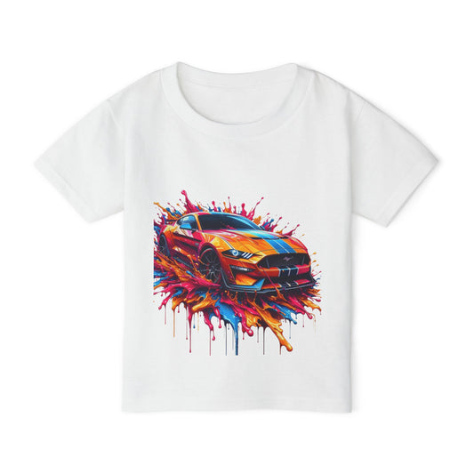 Vibrant Sports Car Toddler T-Shirt - Fun & Colorful Kids Tee
