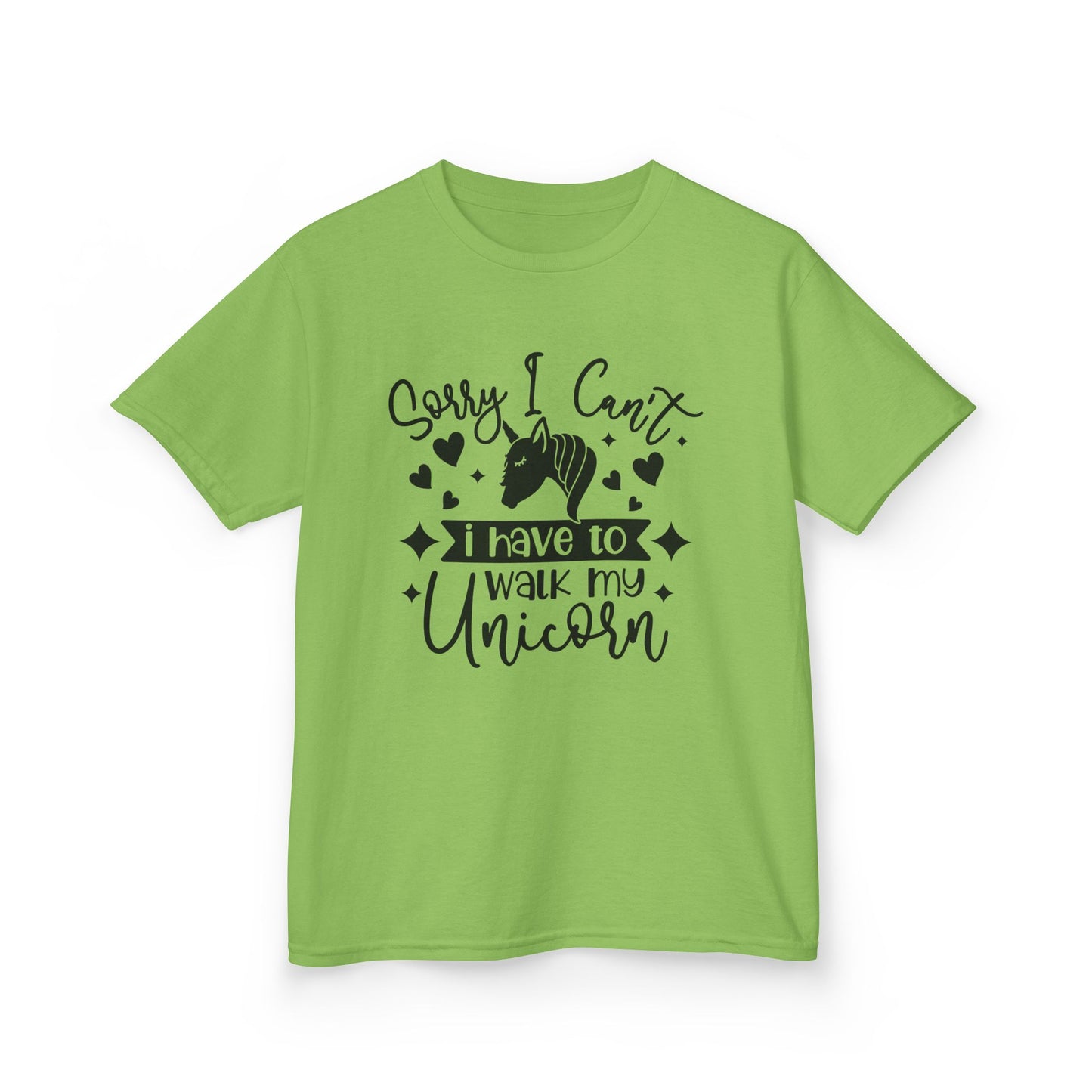 Funny Kids Unicorn Tee - "Sorry I Can't, I Have to Walk My Unicorn"