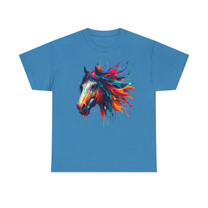 Vibrant Horse Art Unisex Heavy Cotton Tee