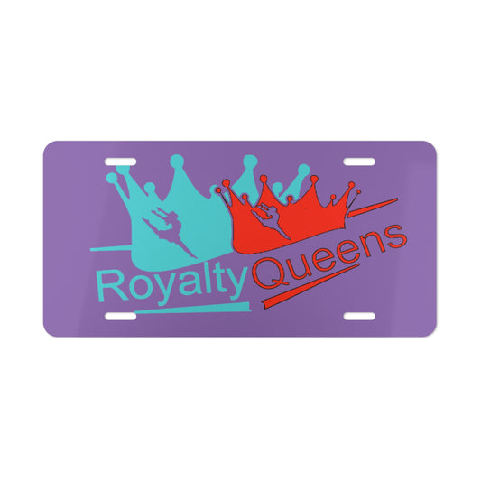 Royalty Queens Vanity Plate - Unique Car Decor, Personalized License Plate, Fun Gift for Dancers, Crown Design, Custom Auto Accessories
