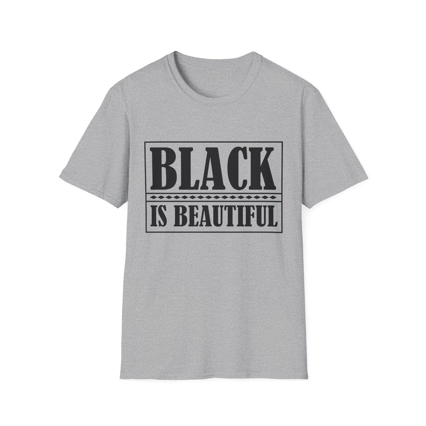 Unisex Softstyle T-Shirt, "Black is Beautiful" Tee, Affirmation Shirt, Everyday Wear, Gift for Activists, Comfort and Style