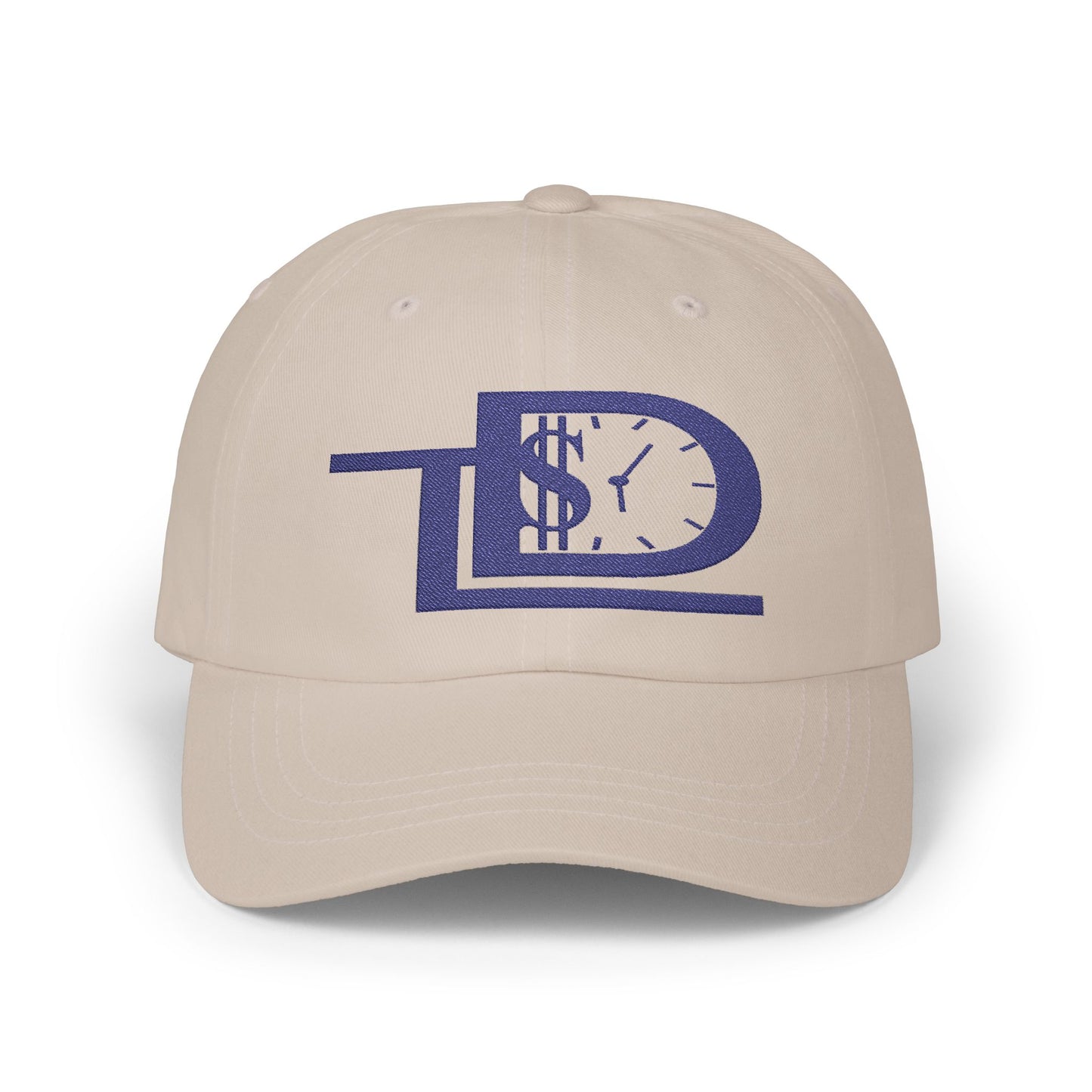 Classic Dad Cap with Dollar Clock Design | Casual Hat for Dads, Gift for Father's Day, Trendy Father’s Day Cap, Relaxed Style Dad Hat