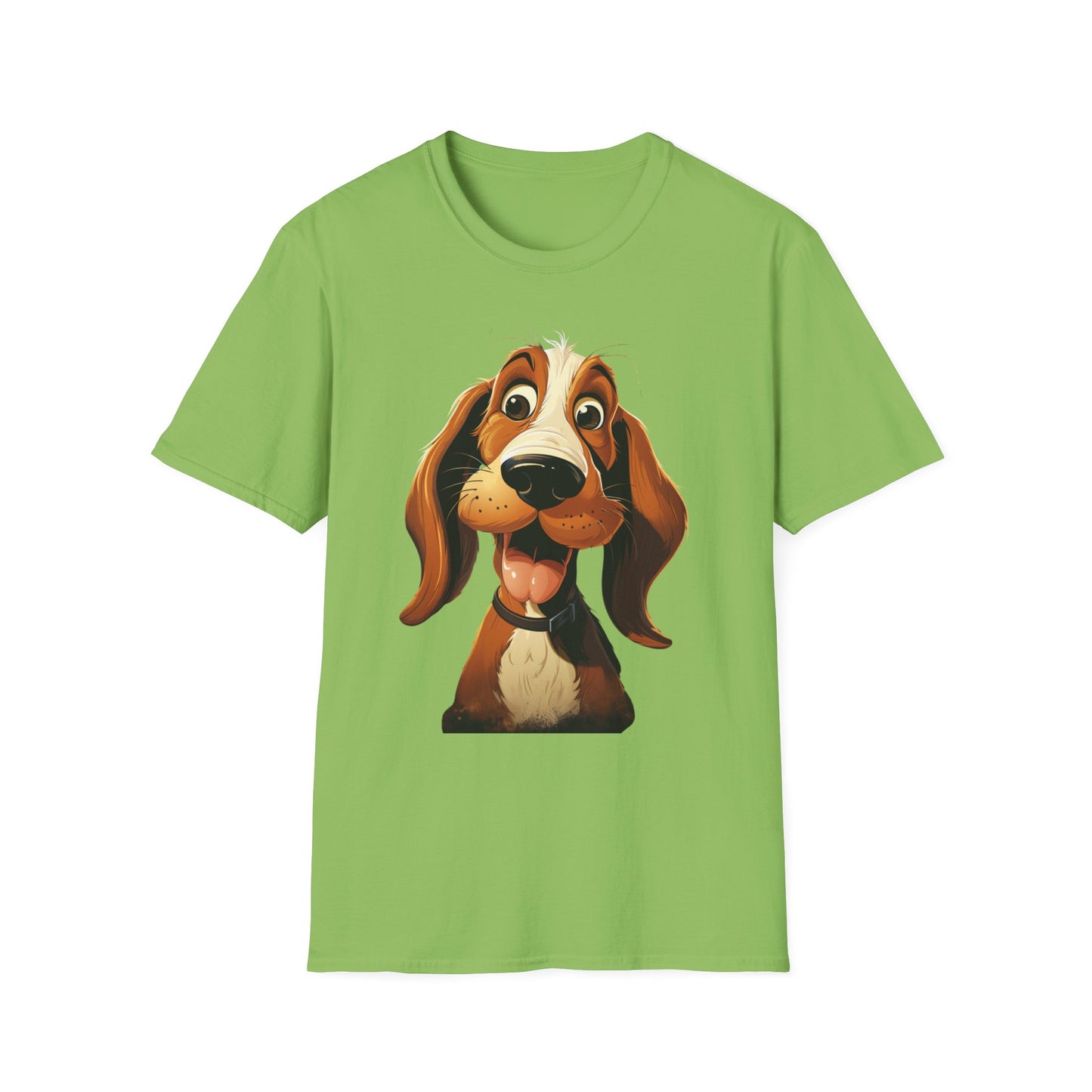Playful Dog Graphic T-Shirt - Unisex Softstyle Tee for Dog Lovers