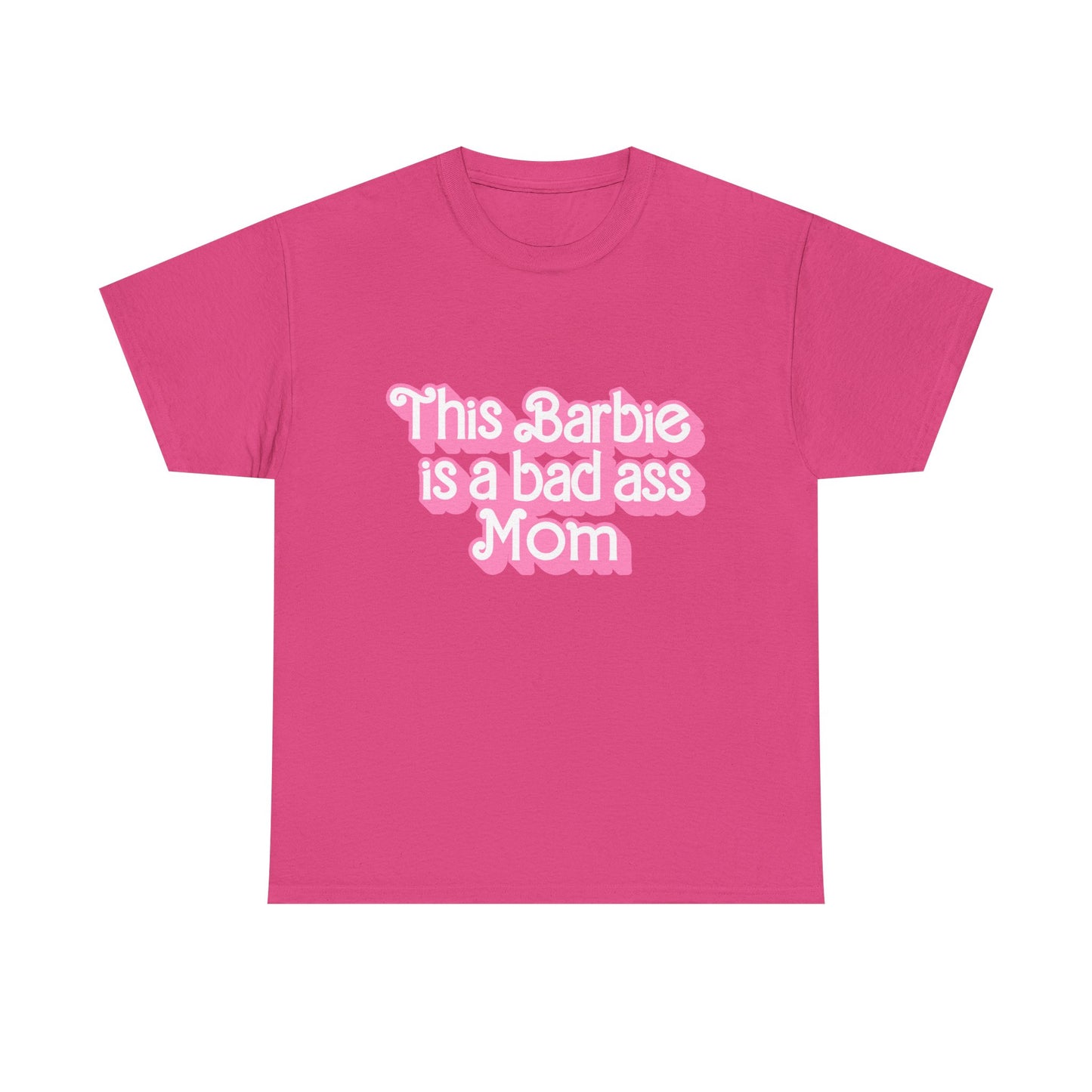 Bad Ass Mom Unisex Heavy Cotton Tee - Fun, Stylish Tee for Moms - Cute Gift for Mother's Day & Birthdays