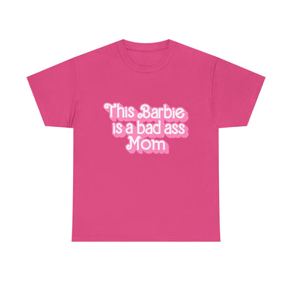 Bad Ass Mom Unisex Heavy Cotton Tee - Fun, Stylish Tee for Moms - Cute Gift for Mother's Day & Birthdays