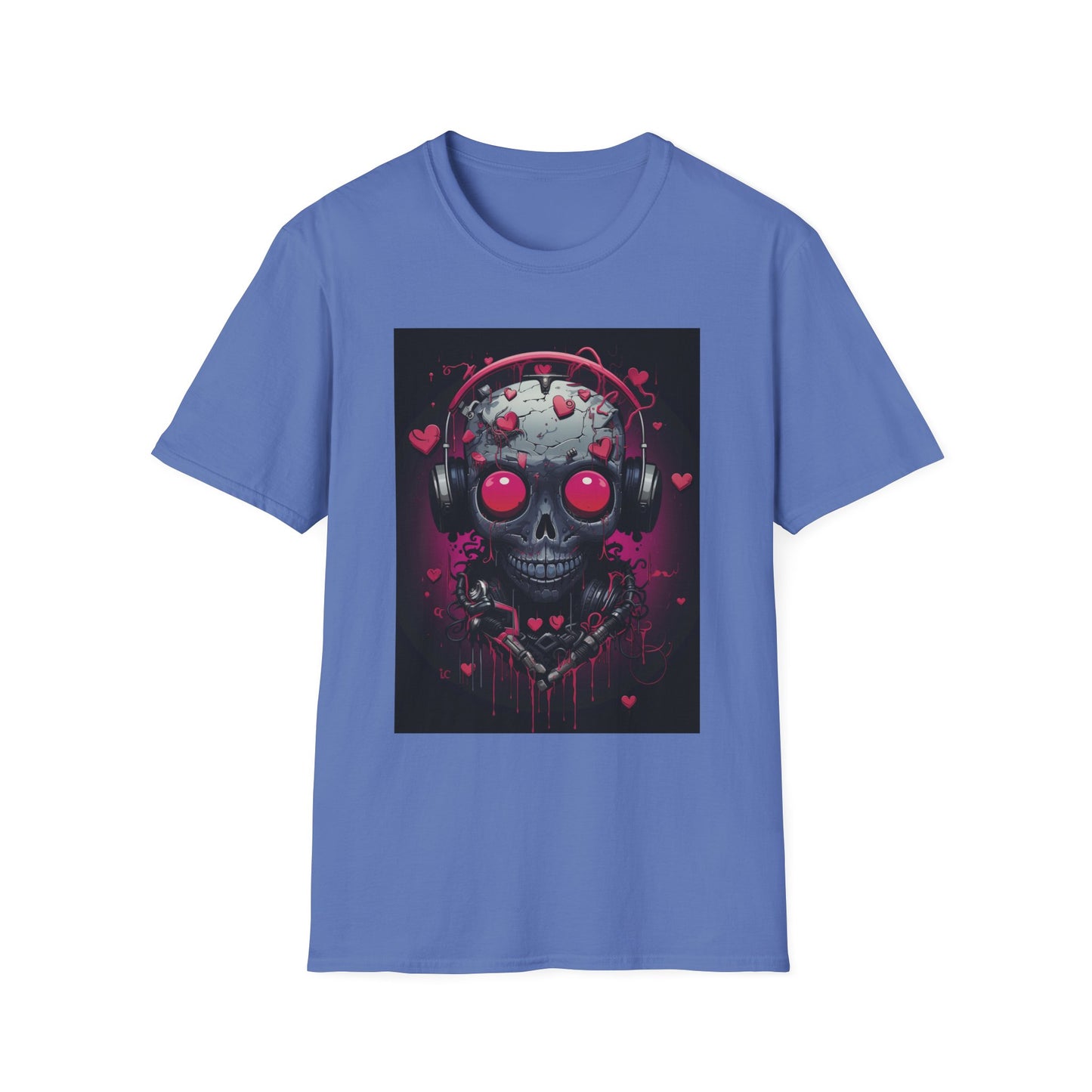 Edgy Skull Graphic T-Shirt with Headphones