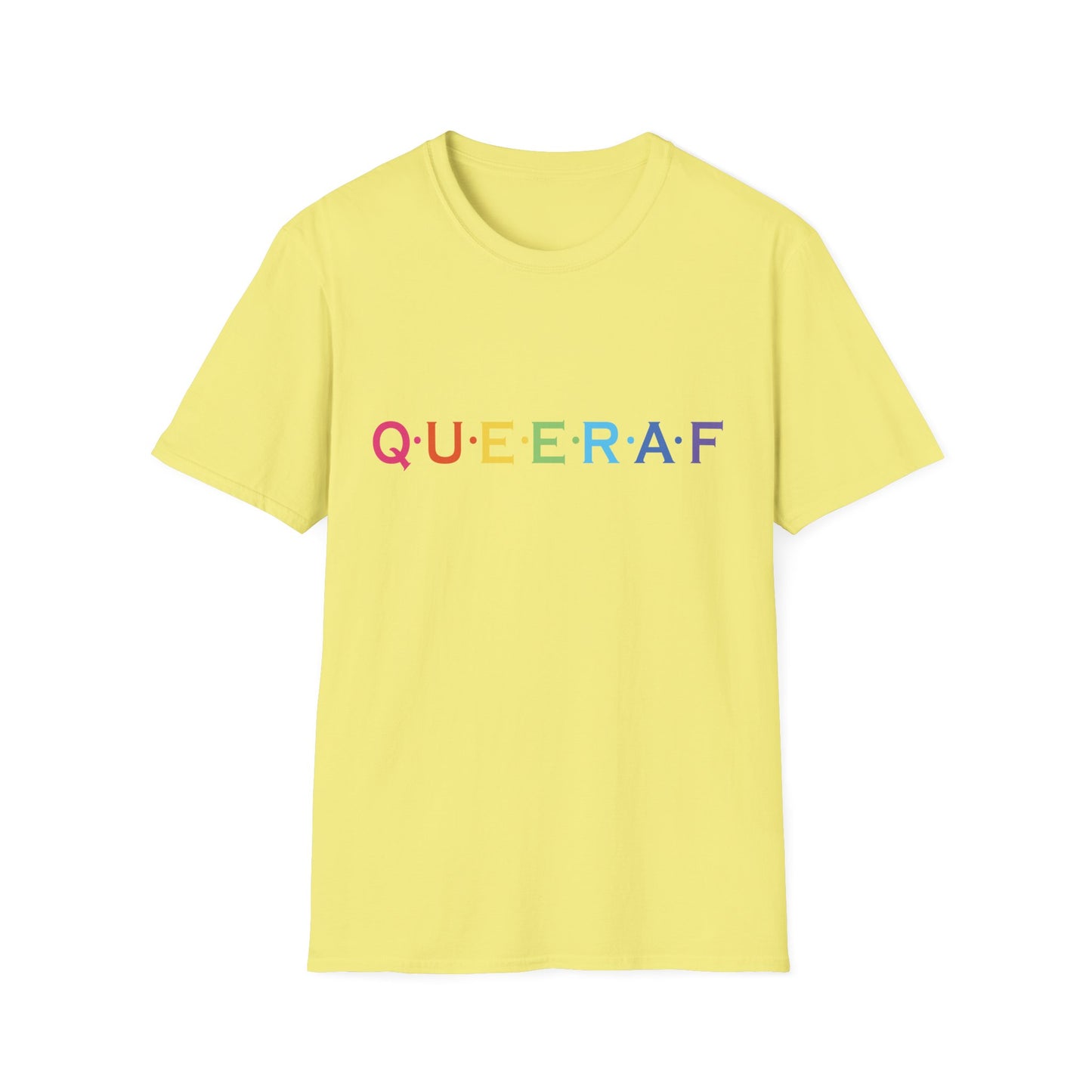 Pride-Inspired Unisex T-Shirt - QUEERAF Graphic Tee for LGBTQ+ Celebrations, Everyday Wear, Gift for Supporters, Inclusive Fashion